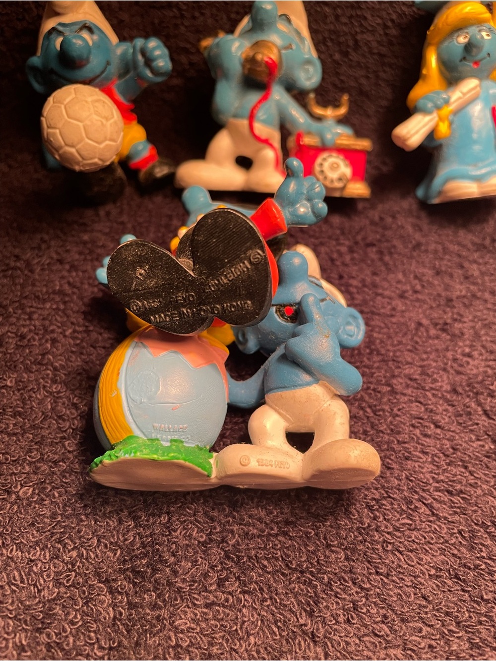 Vintage 1980’s Blue Smurf Figurines Lot of 10 - Picture 6 of 10